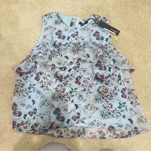 Imoga girls, sleeveless blue blouse, size 12